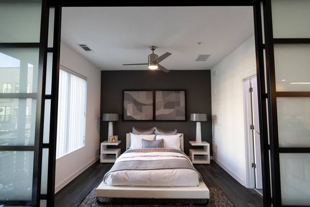 Bedroom with Ceiling fan